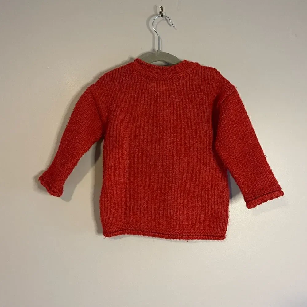 ZARA Toddler Reindeer Red Tan/Brown Sweater Winter Holiday | SZ 12-18 months